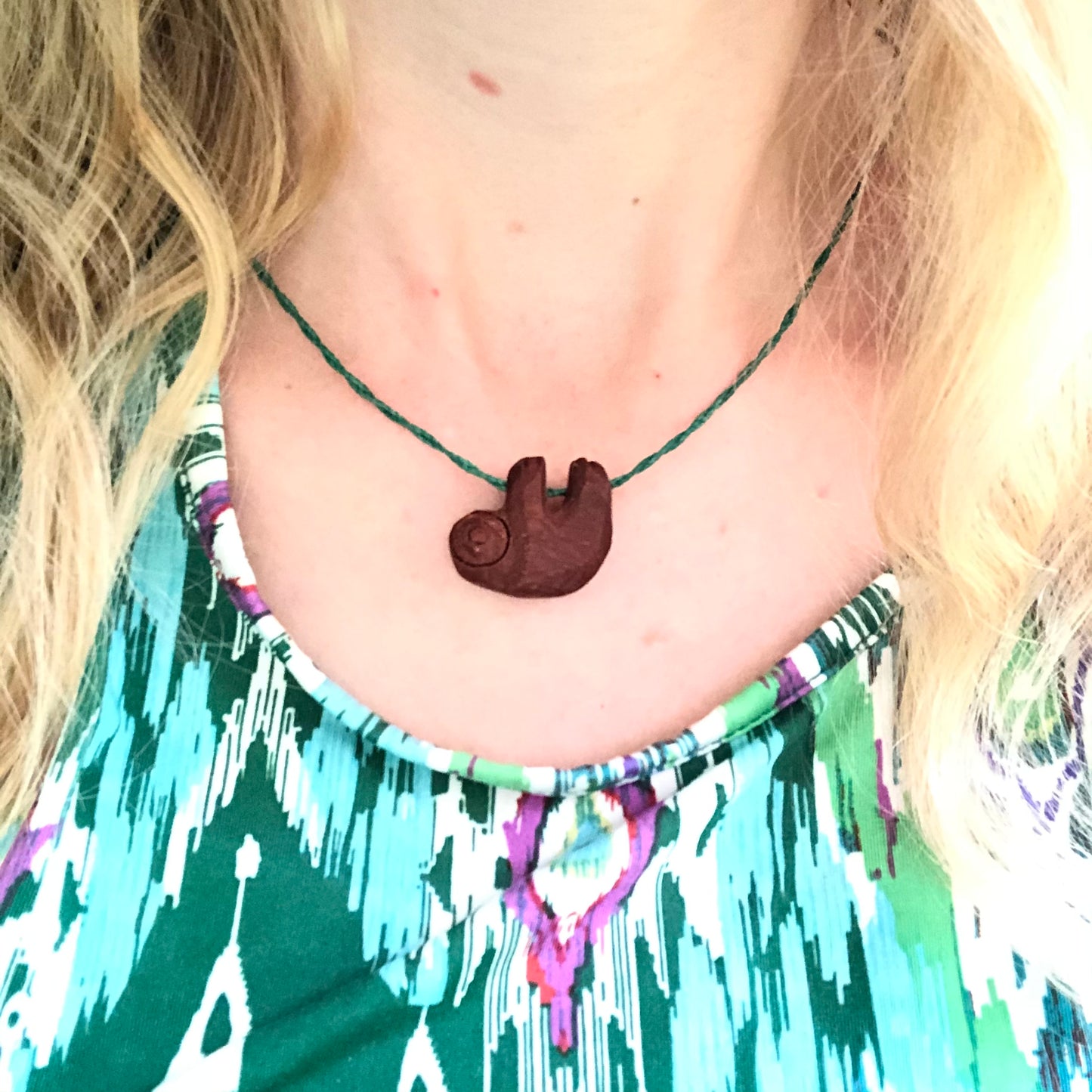 Costa Rica Pendant Macrame Necklace