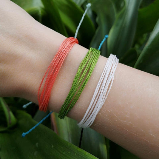 Color Block String Surf Bracelets