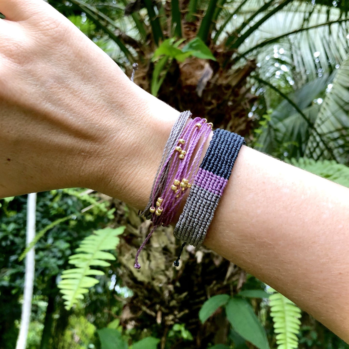 Macrame Color Block Bracelet Set