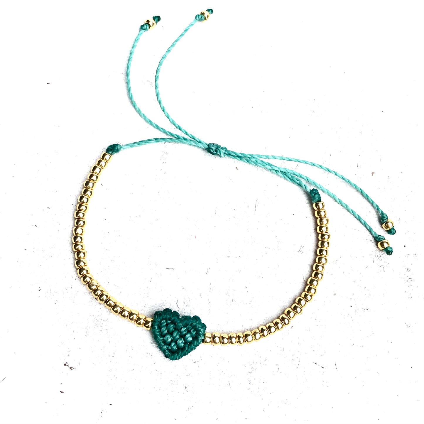 Seed Bead Heart Bracelet