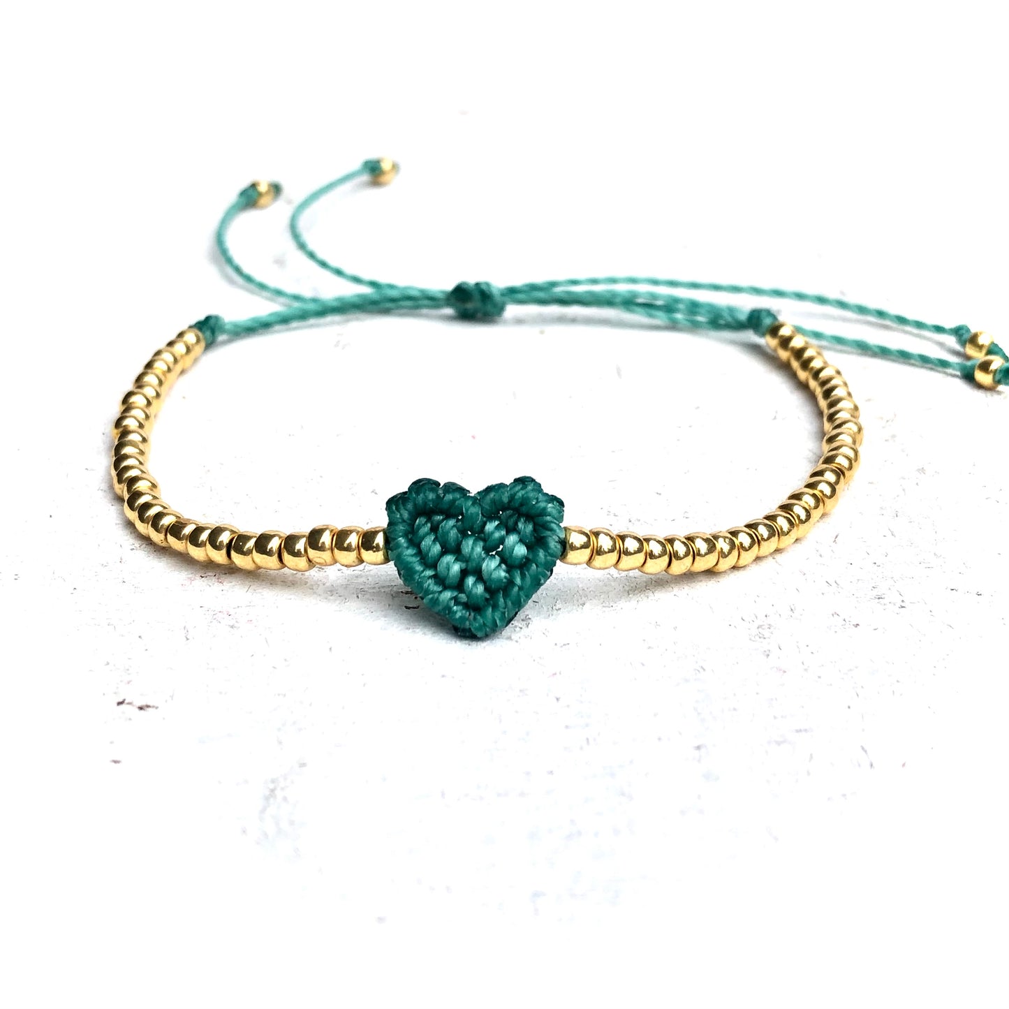 Seed Bead Heart Bracelet