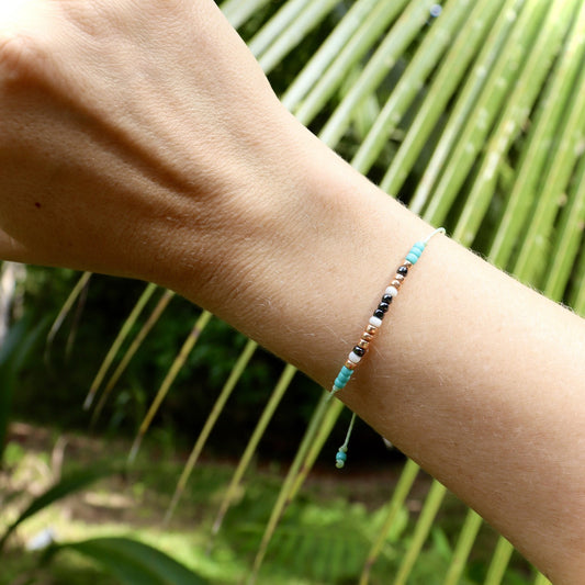 Secret Message! Morse Code Seed Bead Bracelet