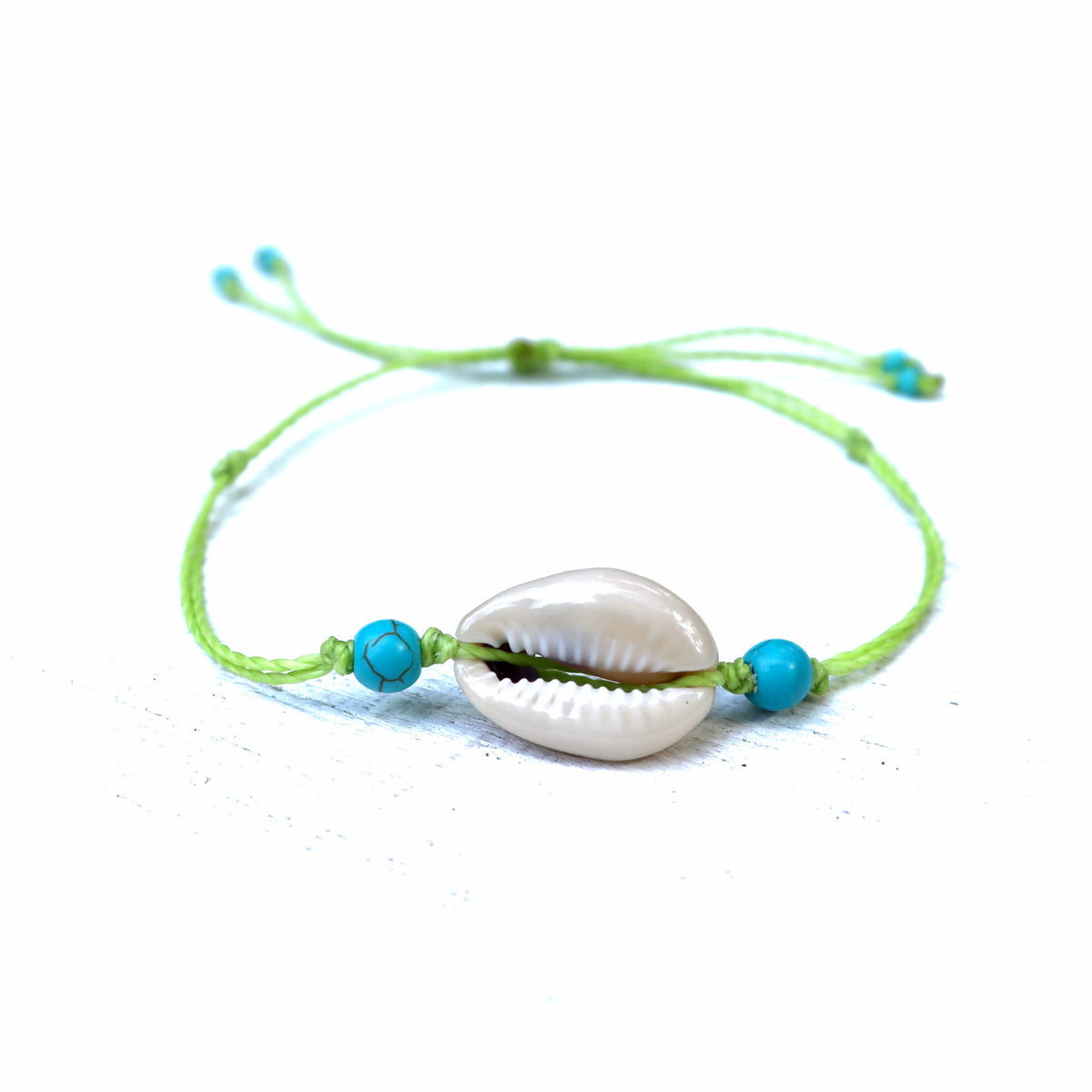 Rainbow Cowrie Seashell Dolphin Bracelet Set - 3 Pack
