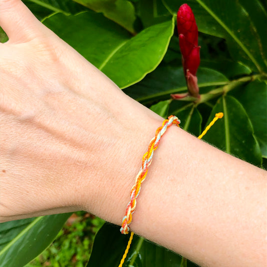 Simple Twisted Rope Braid Bracelet - Multicolor