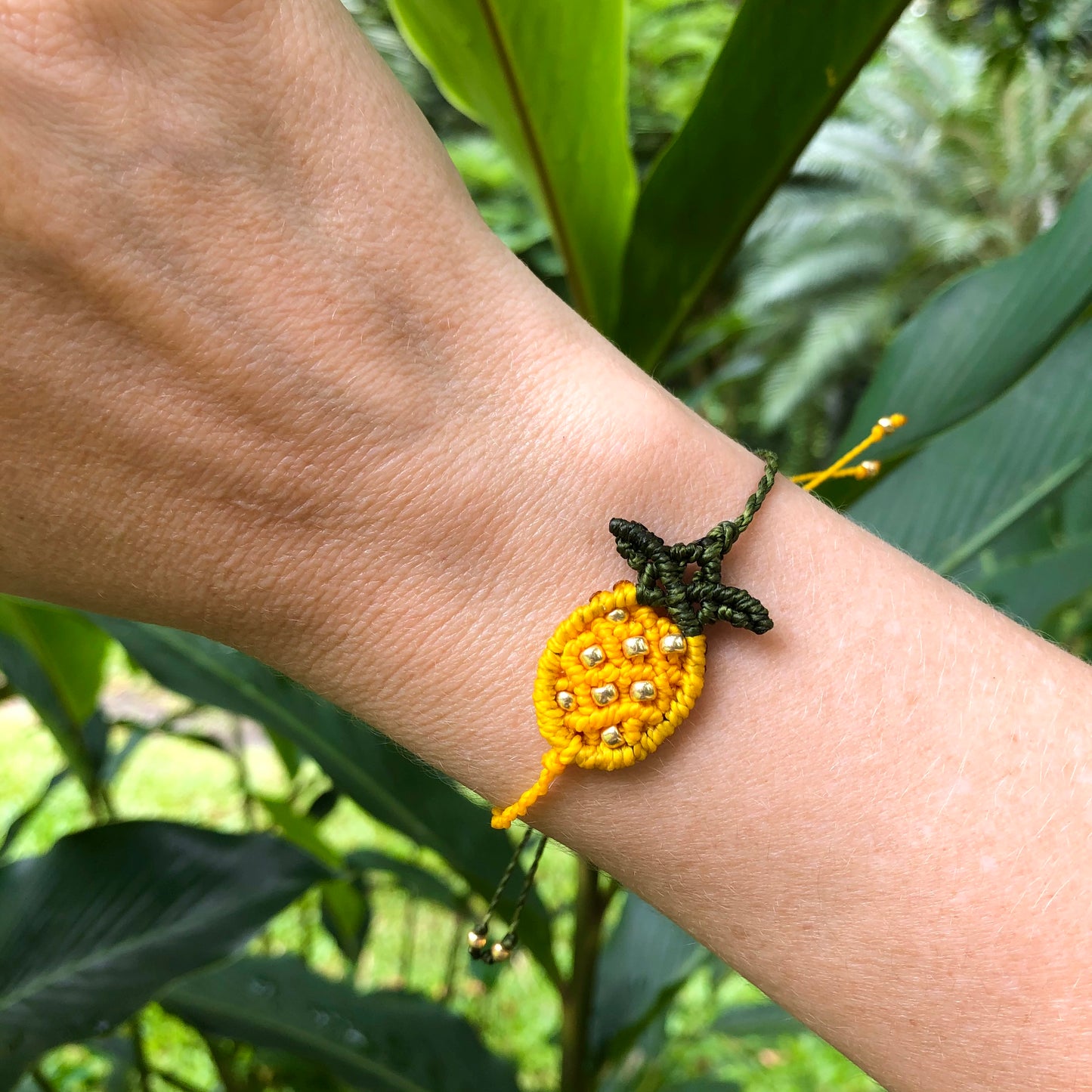 Pineapple Macrame Jewelry Set