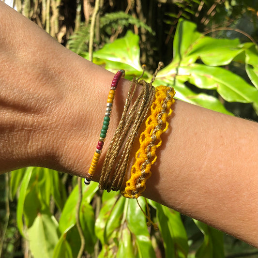 Metallic Ocean Waves Bracelet