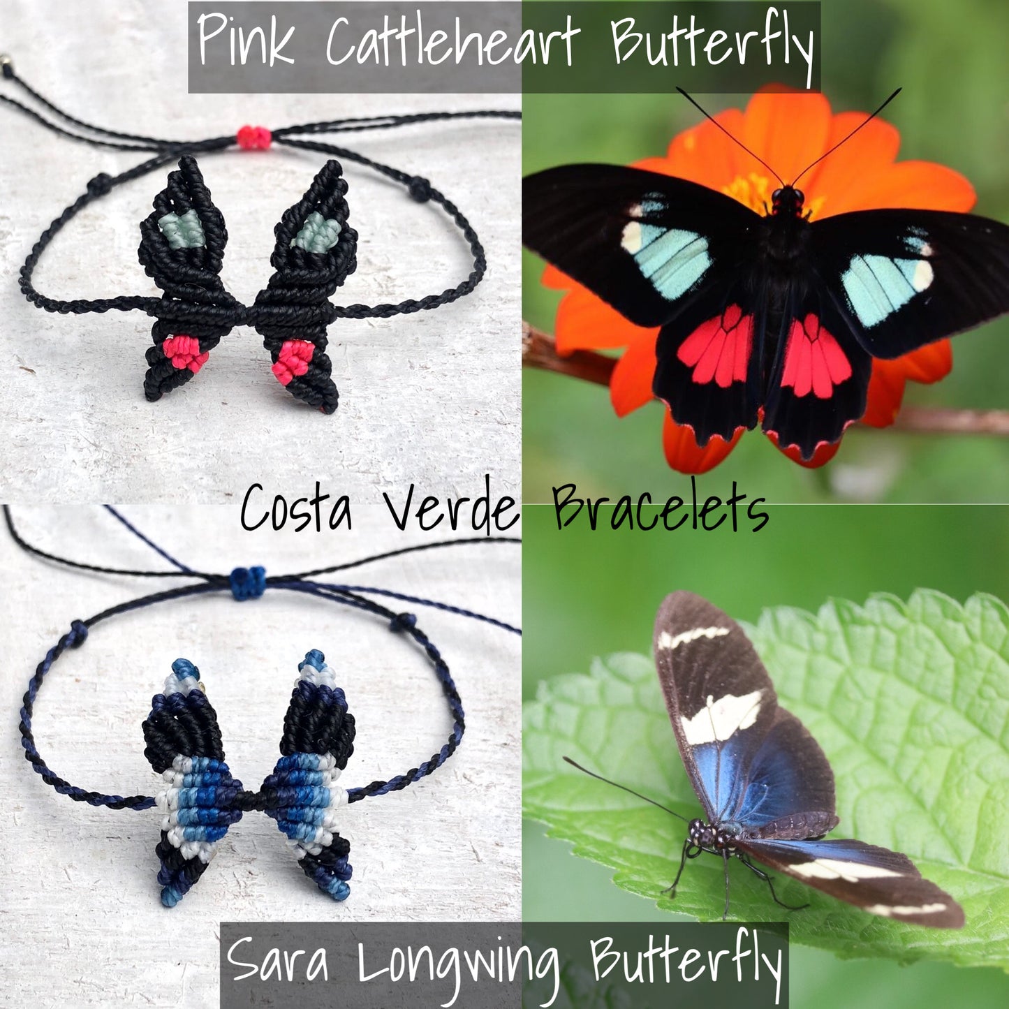 Butterfly Macrame Bracelet