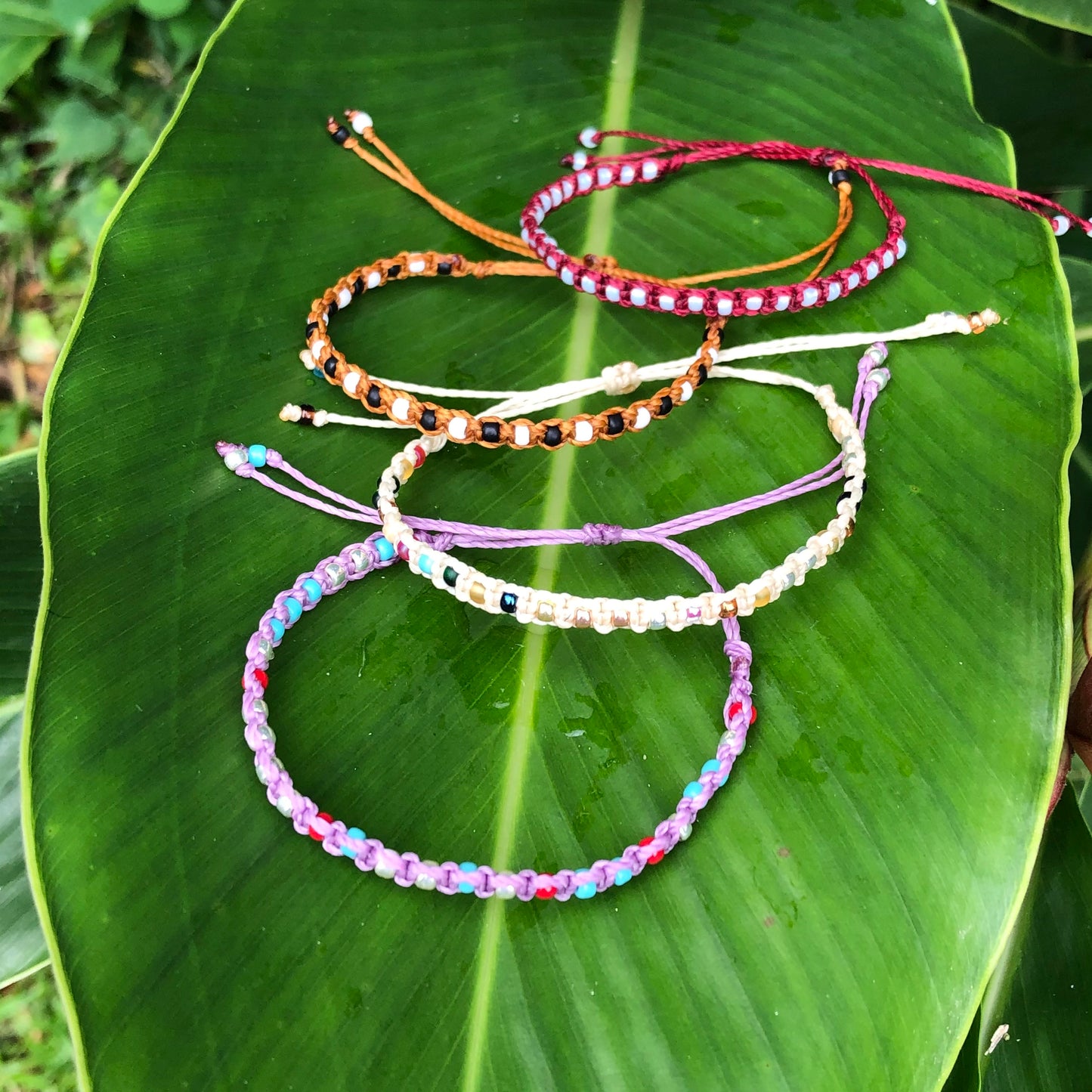 Square Knot Seed Bead Bracelet