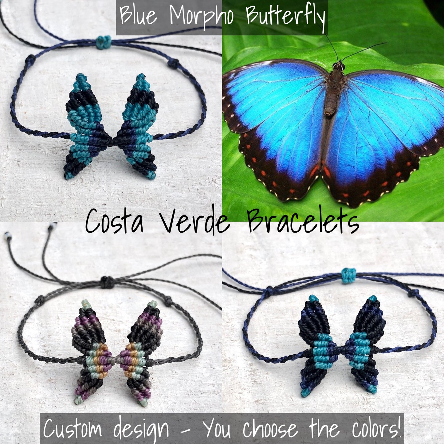 Butterfly Macrame Bracelet