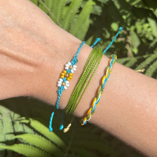 Daisy Flower Bracelet Set