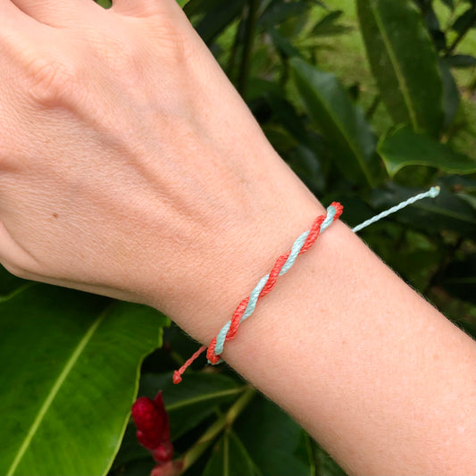 Simple Twisted Rope Braid Bracelet - Color Block