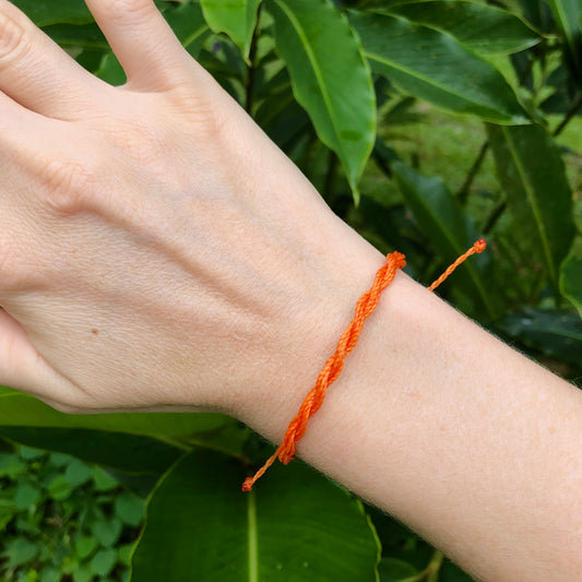 Simple Twisted Rope Braid Bracelet - Solid color