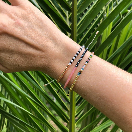 Color Block Seed Bead Bracelet