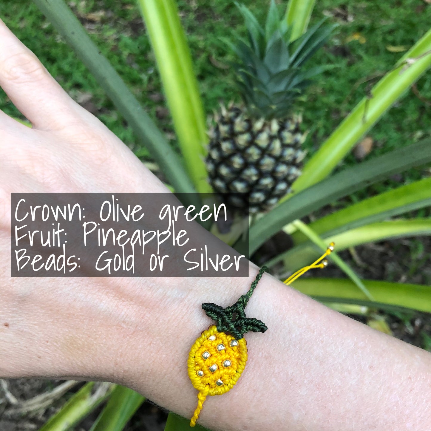 Pineapple Macrame Jewelry Set