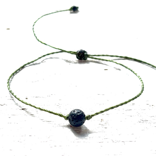 Minimalist Volcanic Lava Bead Aromatherapy Bracelet