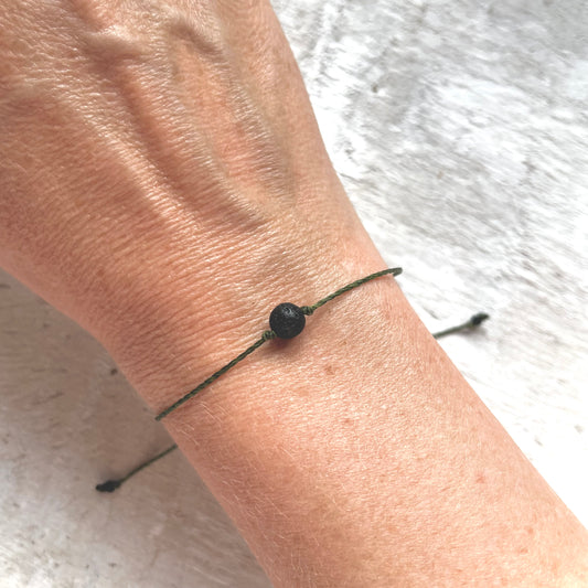 Minimalist Volcanic Lava Bead Aromatherapy Bracelet