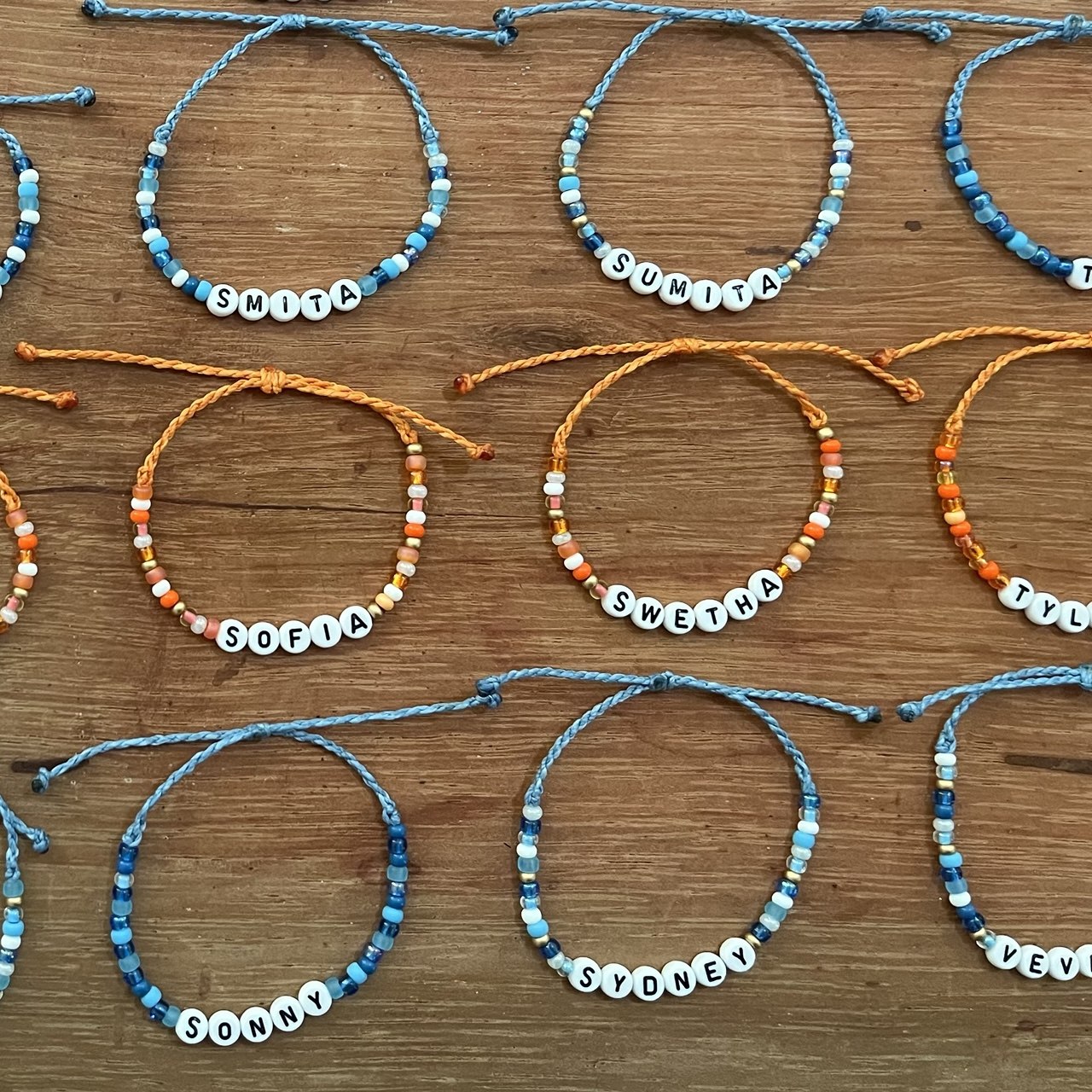 Personalized Letter Bead Bracelets