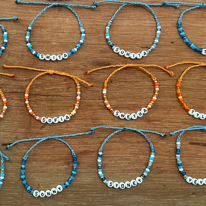 Personalized Letter Bead Bracelets