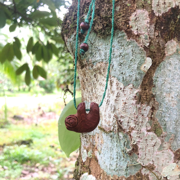 Sloth Necklace - Made from Costa Rican wood