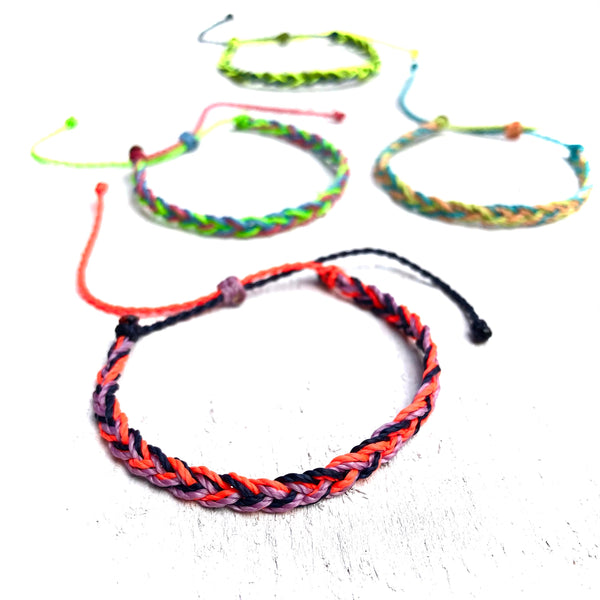BULK Colorful Braided Bracelets - 3 colors - WHOLESALE