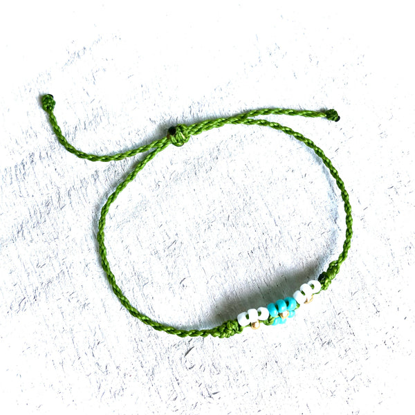BULK Daisy Flower Trio Seed Bead Bracelet - Choose your favorite string color!