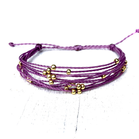 Starry Nights Beaded String Bracelet - Choose your bead and string colors!