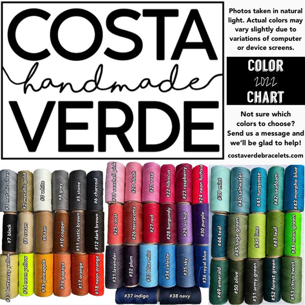 Multicolor Braided Waterproof Bracelet - Customize your colors!