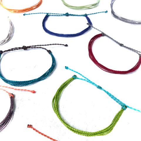 Color Block String Surf Bracelets - 2 colors - Custom and Colorful!