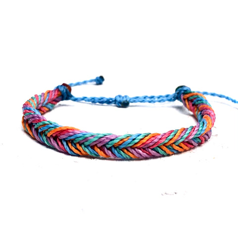 Colorful Fishtail Braided Bracelet - Costa Rican Jewelry