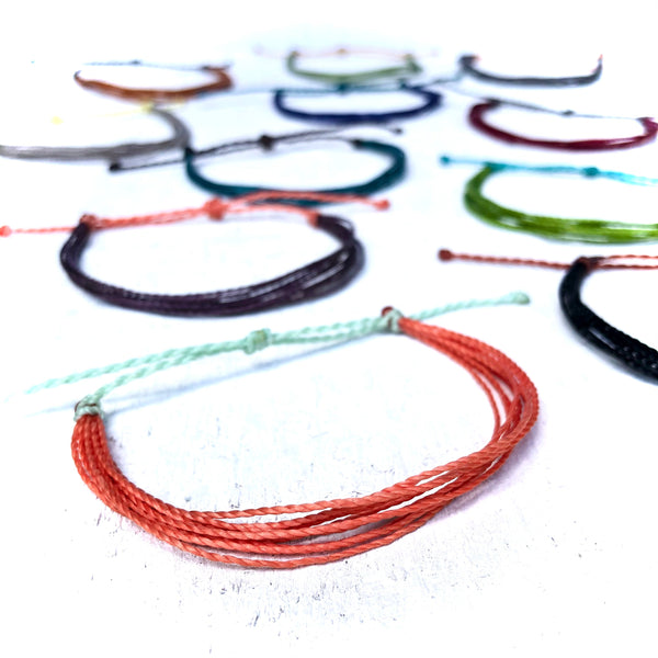 BULK Color Block String Surf Bracelets - 2 colors - Wholesale Discount