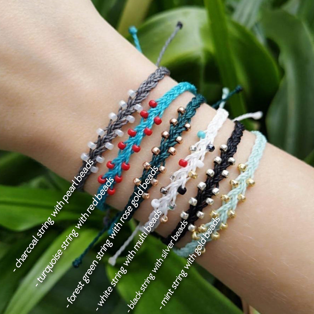 Seed Bead and Pearl String Bracelets