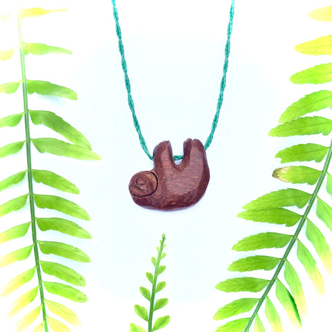 Sloth Necklace - Made from Costa Rican wood