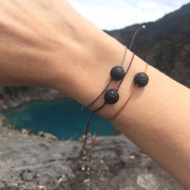 BULK Volcanic Rock Lava Bead Bracelet - Minimalist jewelry from Costa Rica