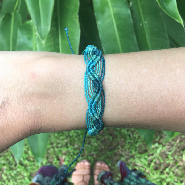 The Perfect Wave Macrame Bracelet - Surf Inspired Jewelry Handmade in Costa Rica