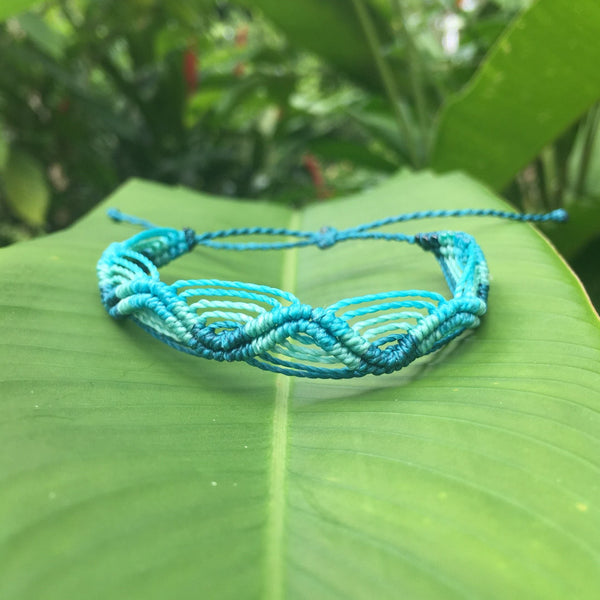 The Perfect Wave Macrame Bracelet - Surf Inspired Jewelry Handmade in Costa Rica