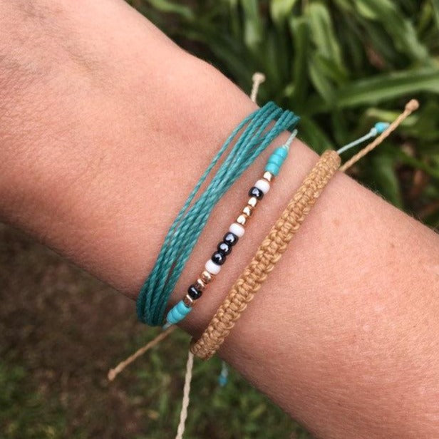 Beach Love Morse Code Bracelet Set