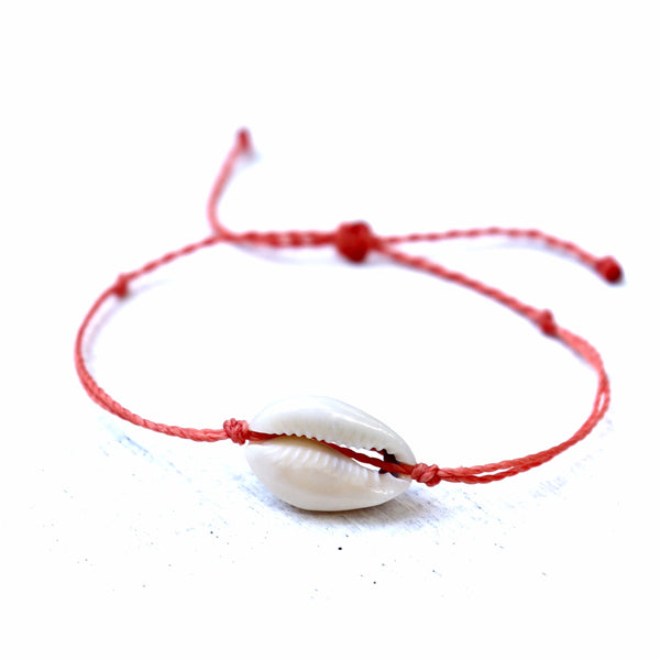 Cowrie Shell Summer Bracelet - Pick your favorite string color!