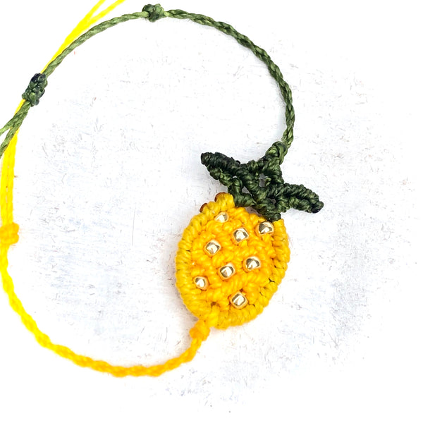 Pineapple Macrame Bracelet - Handmade Costa Rica Design!