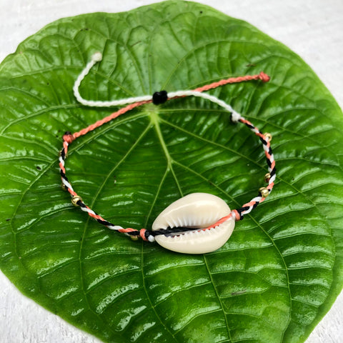 Braided Cowrie Bracelet - Choose 3 colors & seed beads!