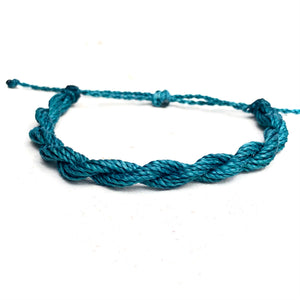 Bold Twisted Rope Braid Bracelet - Solid color