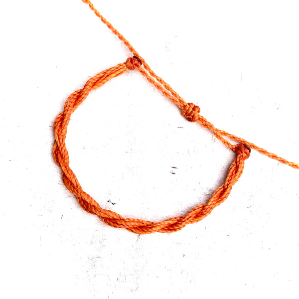 Simple Twisted Rope Braid Bracelet - Solid color