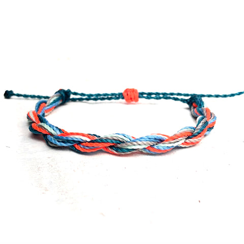 Bold Twisted Rope Braid Bracelet - Multicolor