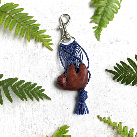 Macrame Keychain with Costa Rican Wood - Choose from 11 designs!