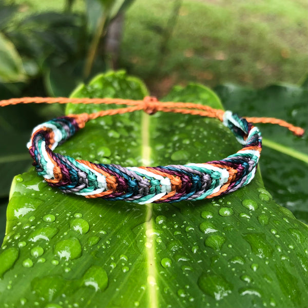 Knotted Fishtail Variegated Bracelet - Waterproof and Adjustable!
