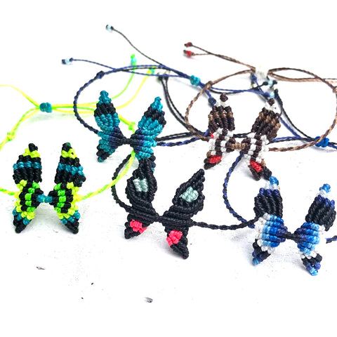 Butterfly Macrame Bracelet - Many Color Choices!