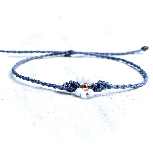 BULK Daisy Flower Seed Bead Bracelet - Choose your favorite string color!