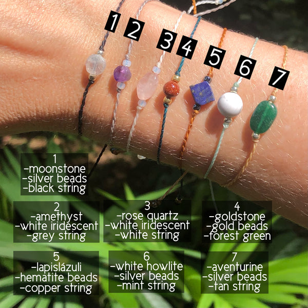 Minimalist Gemstone Bracelet -  many options!