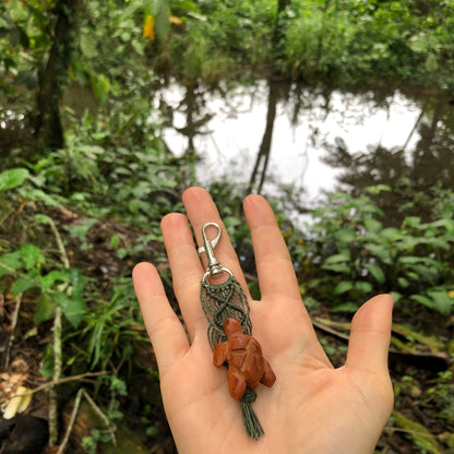 Macrame Keychain with Costa Rican Wood - Choose from 11 designs!