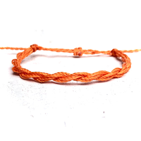 Simple Twisted Rope Braid Bracelet - Solid color
