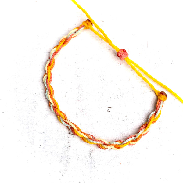 Simple Twisted Rope Braid Bracelet - Multicolor